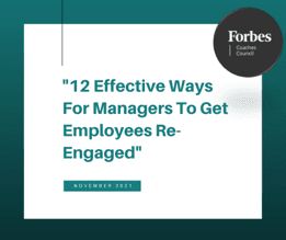 12 Effective Ways For Managers To Get Employees Re-Engaged